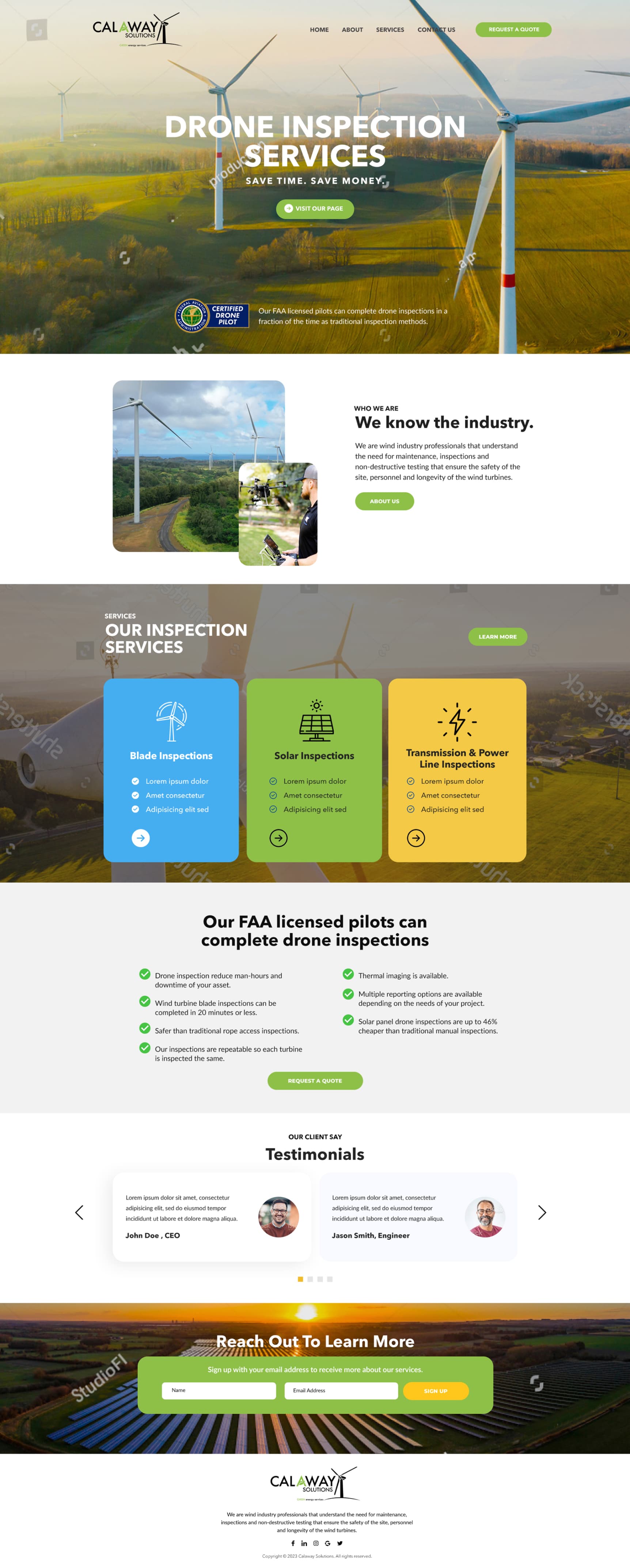Calaways Solutions screen 2